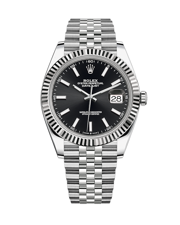 Datejust 41 Stainless Steel Jubilee Black Stick 126334