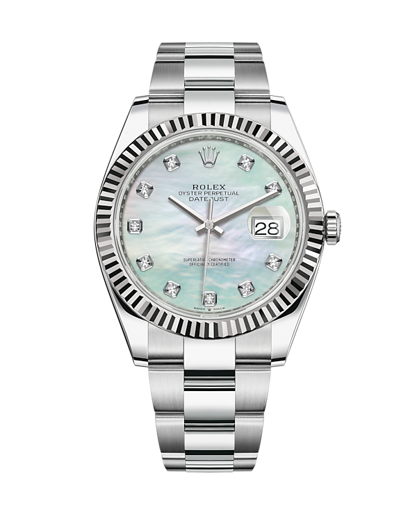 Datejust 41 Stainless Steel Oyster Bright Blue Roman 126334