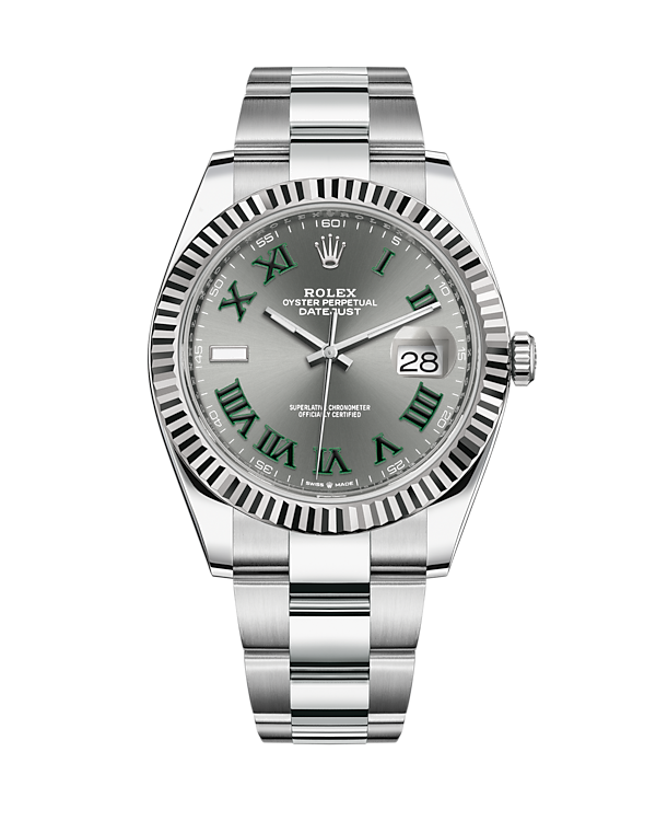 Datejust 41 Stainless Steel Oyster Slate Wimbledon 126334