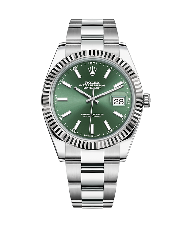 Datejust 41 Stainless Steel Oyster Mint Green 126334